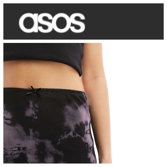 💵ASOS Design Mesh MIDI Pull On Skirt in Tie Dye Size 0 - Picture 4 of 13